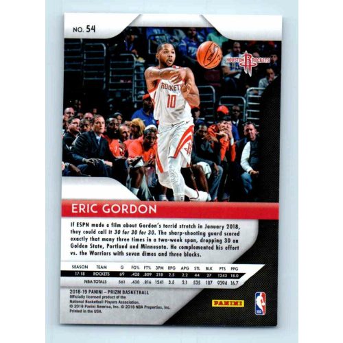 2018-19 Panini Prizm  # 54 Eric Gordon