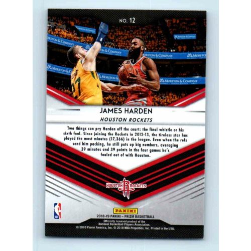 2018-19 Panini Prizm Go Hard or Go Home  # 12 James Harden