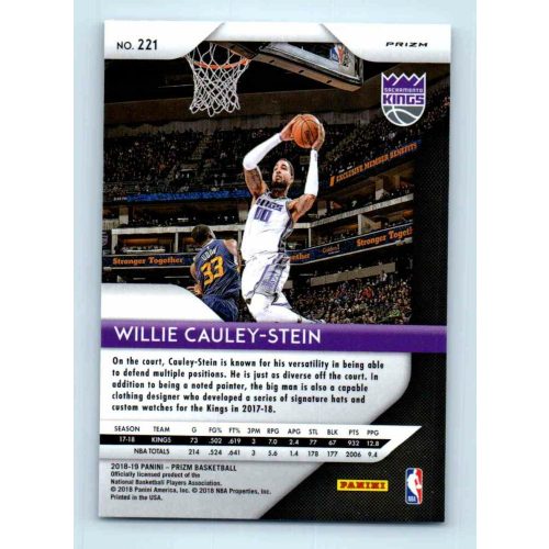 2018-19 Panini Prizm Silver # 221 Willie Cauley-Stein