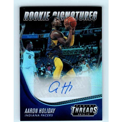 2018-19 Threads Premium Basketball Rookie Signatures # 33 Aaron Holiday