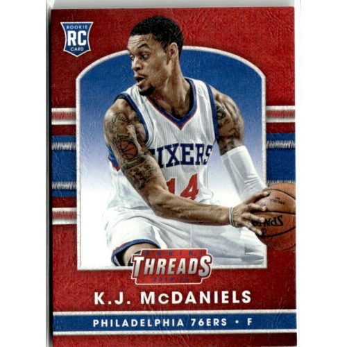 2014-15 Panini Threads Leather Rookies # 258 K.J. McDaniels