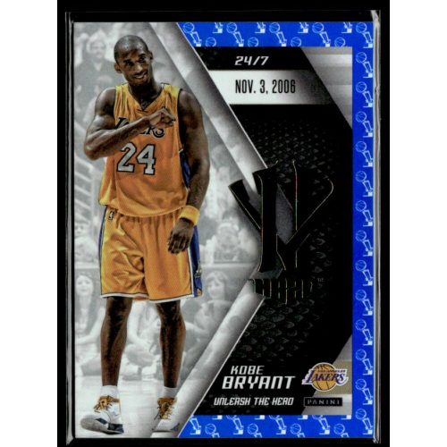 2015 Panini Kobe HeroVillain - Blue Larry O'Brien Trophy Unleash the Hero # 12 Kobe Bryant