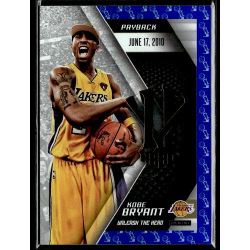 2015 Panini Kobe HeroVillain - Blue Larry O'Brien Trophy Unleash the Hero # 15 Kobe Bryant