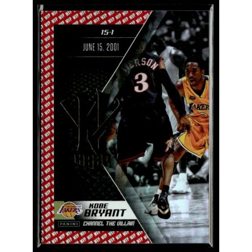 2015 Panini Kobe HeroVillain - Red MVP Channel the Villain # 6 Kobe Bryant