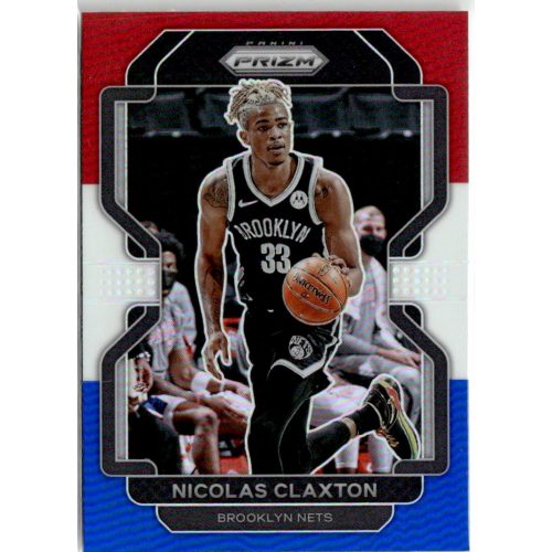 2021-22 Panini Prizm Red White and Blue Prizms #38 Nicolas Claxton