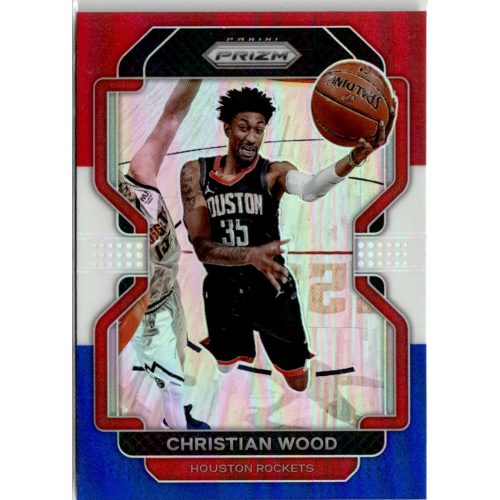 2021-22 Panini Prizm Red White and Blue Prizms #112 Christian Wood