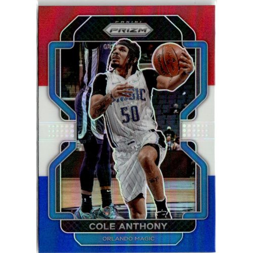 2021-22 Panini Prizm Red White and Blue Prizms #121 Cole Anthony