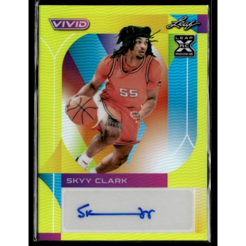 2023-23 LEAF VIVID Autographs Yellow #BA-SC1 Skyy Clark 07/50