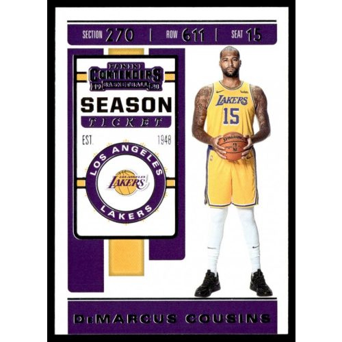 2019-20 Panini Contenders  #26 DeMarcus Cousins