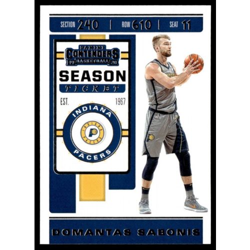 2019-20 Panini Contenders  #30 Domantas Sabonis