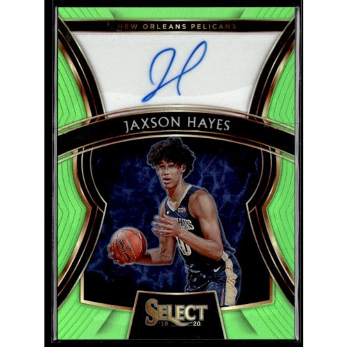 2019-20 Panini Select Rookie Signatures Prizms Neon Green  #RS-JXH Jaxson Hayes