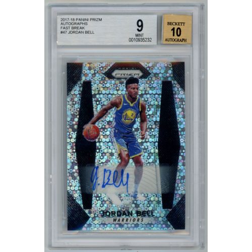 2017-06 Panini Prizm Autographs Fast Break BGS - 9 Mint ( AU 10 ) #47 Jordan Bell