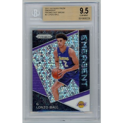 2017-06 Panini Prizm Emergent Prizms Fast Break BGS - 9.5 Gem Mint #EM-LON Lonzo Ball