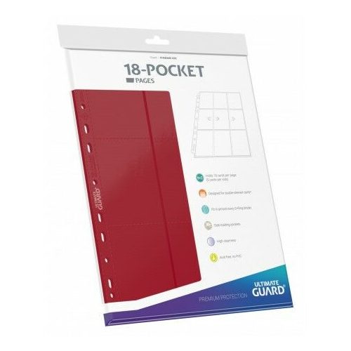 Ultimate Guard 18-Pocket Side-Loading Pages (10) - Red