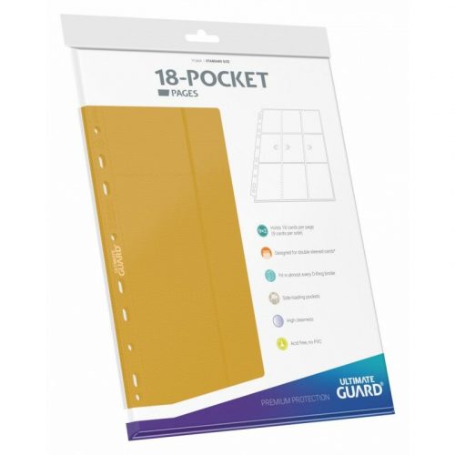 Ultimate Guard 18-Pocket Side-Loading Pages (10) - Yellow