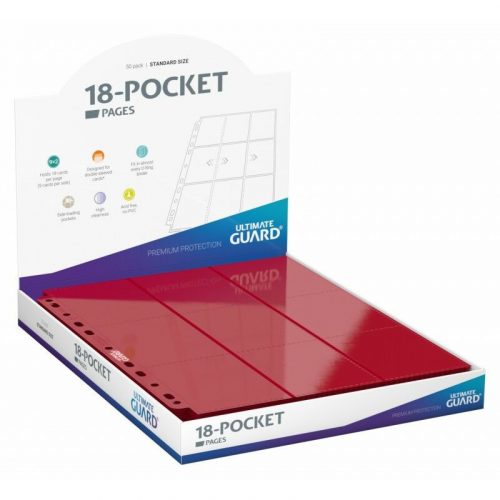 Ultimate Guard 18-Pocket Side-Loading Pages (50) - Red