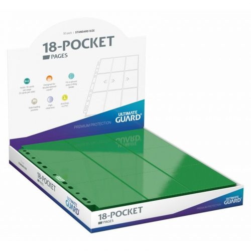 Ultimate Guard 18-Pocket Side-Loading Pages (50) - Green